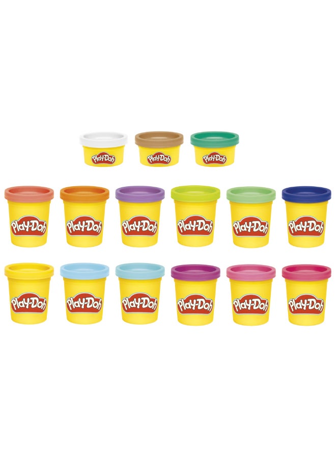 Play-Doh Classic Colors 15 Pack of Modeling Compound, Bulk Set, Arts and Crafts for Kids, 2 Ounce Cans - Image 1